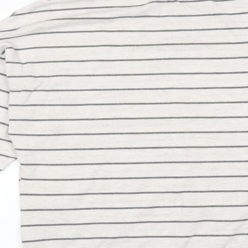 Dorothy Perkins Womens Beige Striped Polyester Pullover Sweatshirt Size 14 Pullover