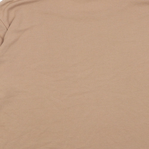 Alexander Womens Brown Round Neck Polyester Pullover Jumper Size 20