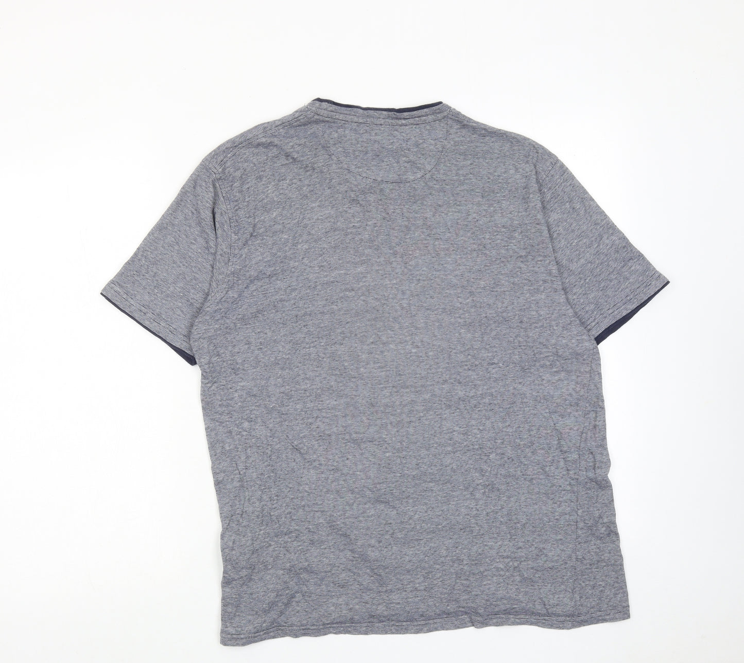 James Pringle Mens Blue Cotton T-Shirt Size M Round Neck