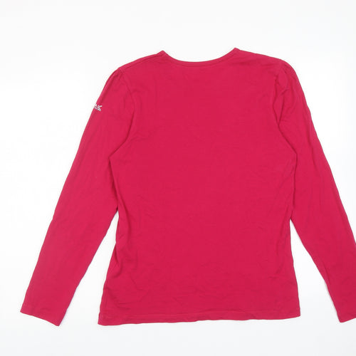 Regatta Girls Pink Cotton Basic T-Shirt Size 15-16 Years Round Neck Pullover - Bambi