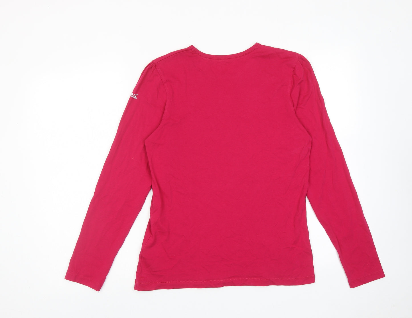Regatta Girls Pink Cotton Basic T-Shirt Size 15-16 Years Round Neck Pullover - Bambi
