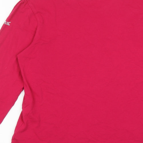Regatta Girls Pink Cotton Basic T-Shirt Size 15-16 Years Round Neck Pullover - Bambi