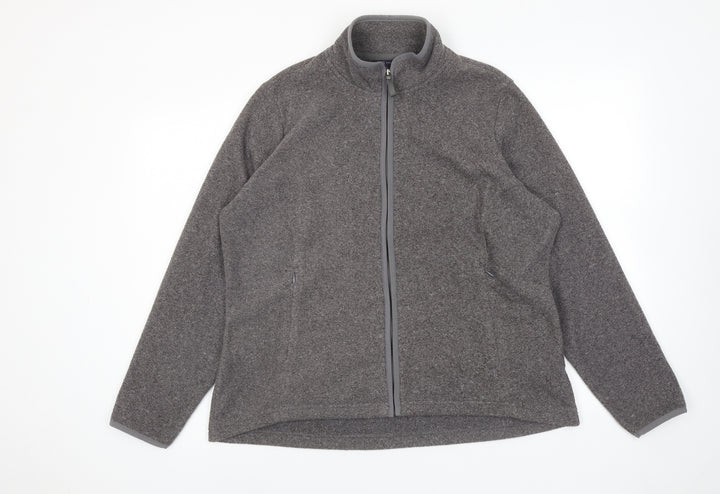 Marks and Spencer Womens Grey Jacket Size 20 Zip