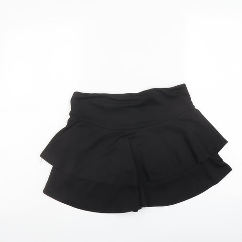 Boohoo Womens Black Polyester Basic Shorts Size 10 L3 in Regular Pull On