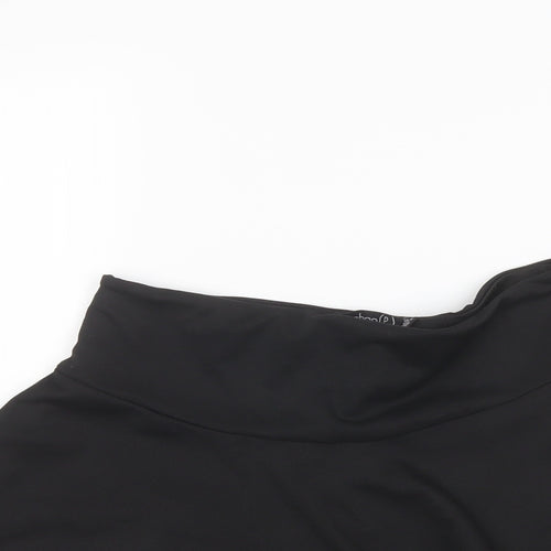Boohoo Womens Black Polyester Basic Shorts Size 10 L3 in Regular Pull On
