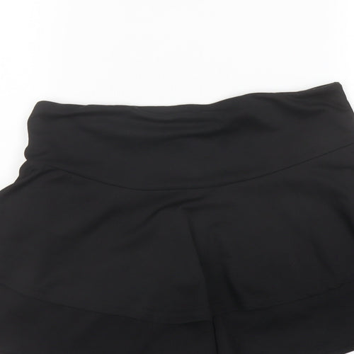 Boohoo Womens Black Polyester Basic Shorts Size 10 L3 in Regular Pull On