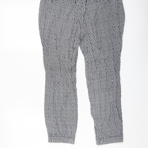 Gap Womens Blue Geometric Viscose Trousers Size S L23 in Regular Drawstring
