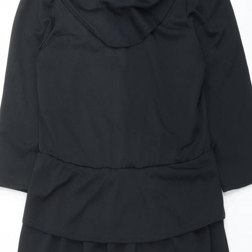 C&A Womens Black Polyester A-Line Size 12 Cowl Neck Pullover