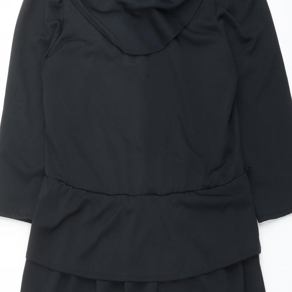 C&A Womens Black Polyester A-Line Size 12 Cowl Neck Pullover