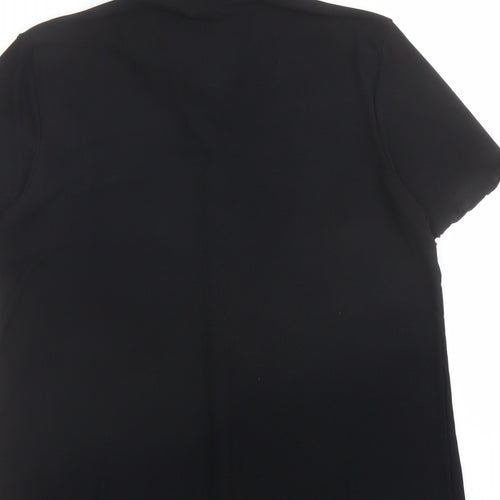 NEXT Womens Black Polyester Basic Button-Up Size 14 Collared