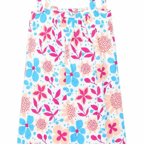 Kushi Womens Multicoloured Geometric Cotton Tank Dress Size 10 Round Neck Pullover