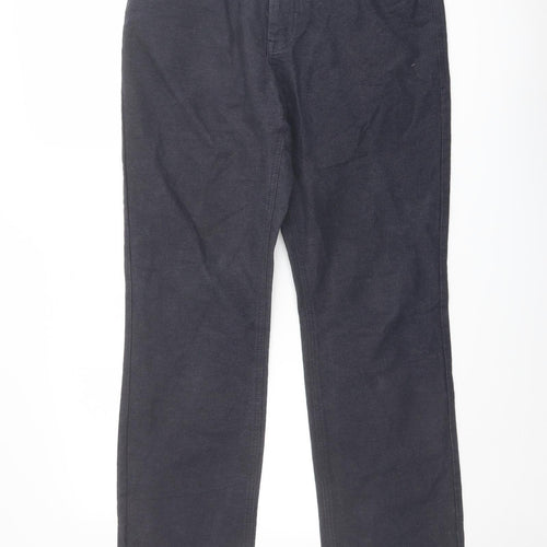 RJR.John Rocha Mens Grey Cotton Straight Jeans Size 32 in L30 in Regular Button
