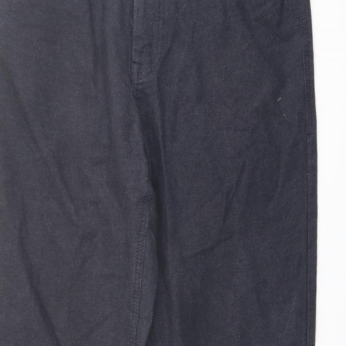 RJR.John Rocha Mens Grey Cotton Straight Jeans Size 32 in L30 in Regular Button
