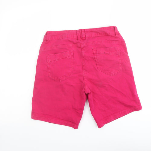 TU Womens Pink Cotton Skimmer Shorts Size 12 L9 in Regular Button