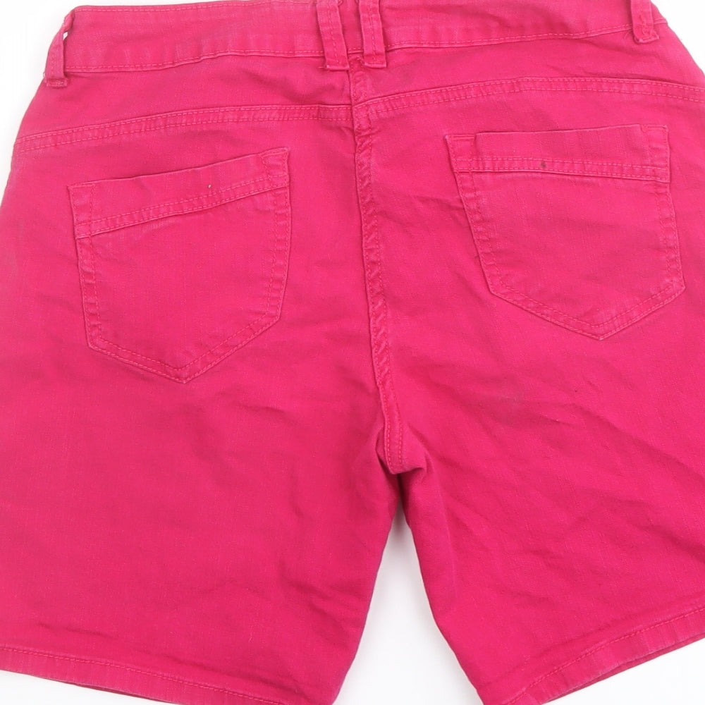TU Womens Pink Cotton Skimmer Shorts Size 12 L9 in Regular Button