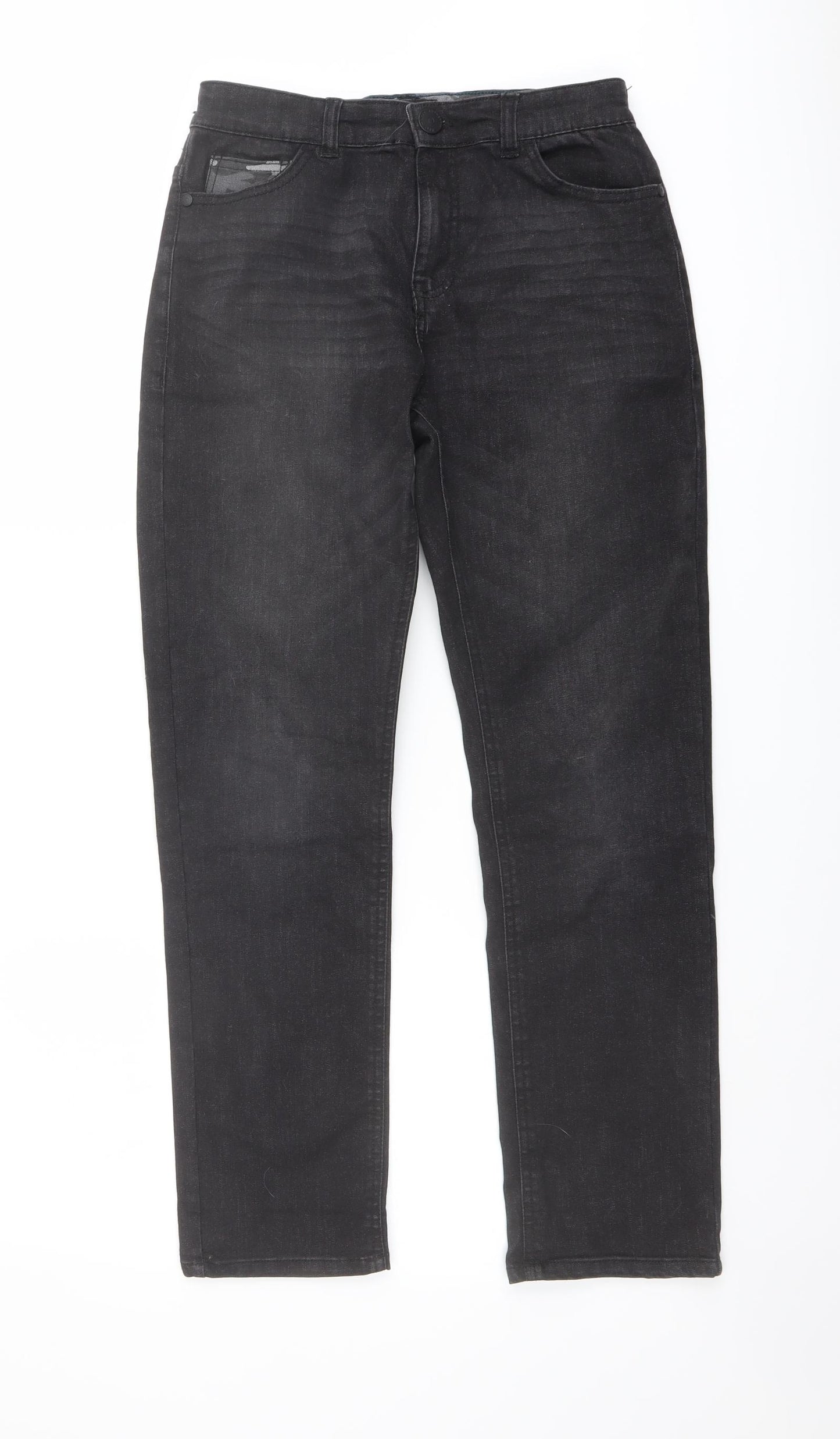 NEXT Boys Grey Cotton Straight Jeans Size 11 Years Regular Button