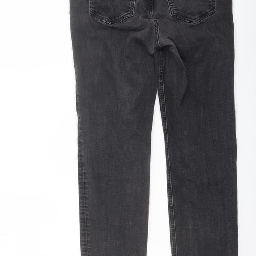 Boden Womens Grey Cotton Straight Jeans Size 14 L28 in Regular Button