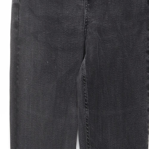 Boden Womens Grey Cotton Straight Jeans Size 14 L28 in Regular Button