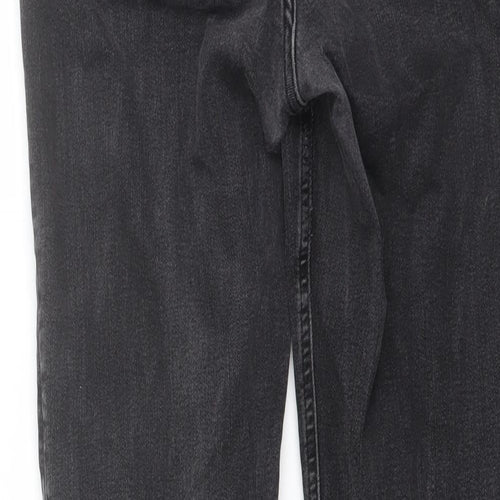 Boden Womens Grey Cotton Straight Jeans Size 14 L28 in Regular Button