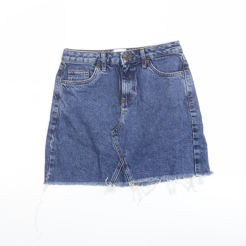 BDG Womens Blue Cotton Mini Skirt Size XS Button