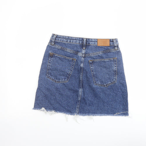 BDG Womens Blue Cotton Mini Skirt Size XS Button