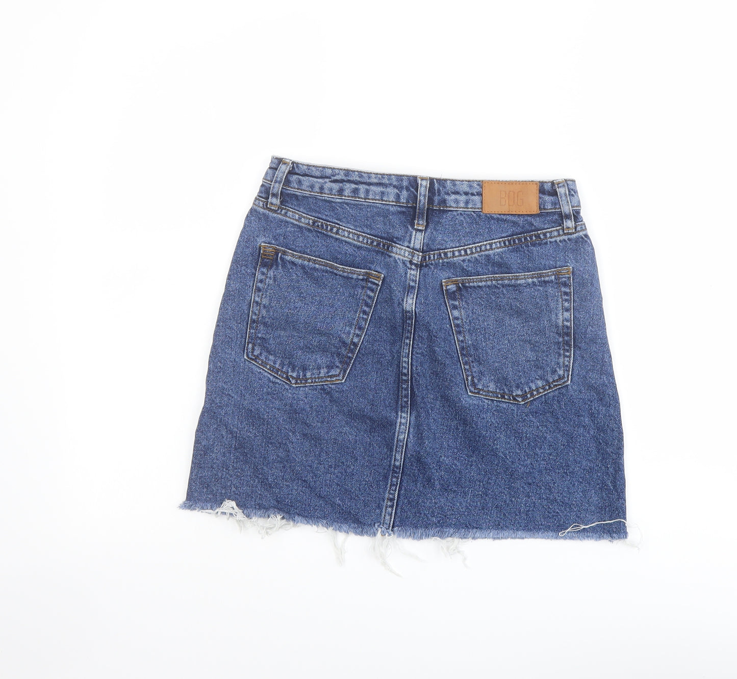 BDG Womens Blue Cotton Mini Skirt Size XS Button