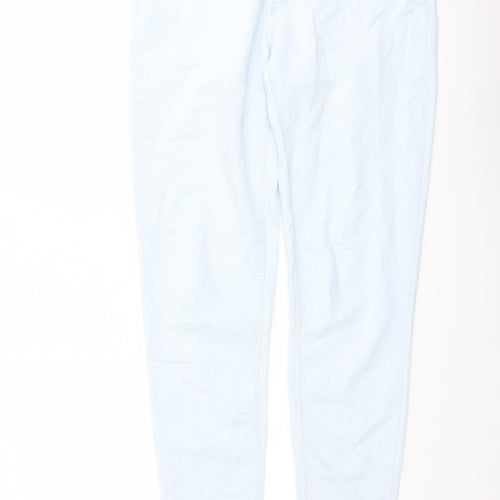 Denim & Co. Womens Blue Cotton Skinny Jeans Size 12 L32 in Regular Button
