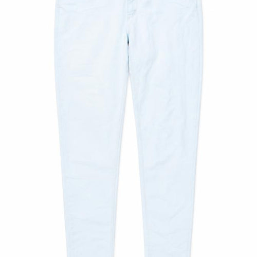 Denim & Co. Womens Blue Cotton Skinny Jeans Size 12 L32 in Regular Button