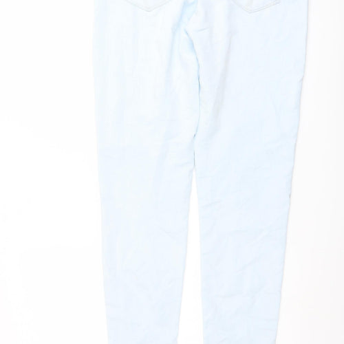 Denim & Co. Womens Blue Cotton Skinny Jeans Size 12 L32 in Regular Button