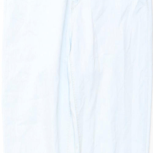 Denim & Co. Womens Blue Cotton Skinny Jeans Size 12 L32 in Regular Button