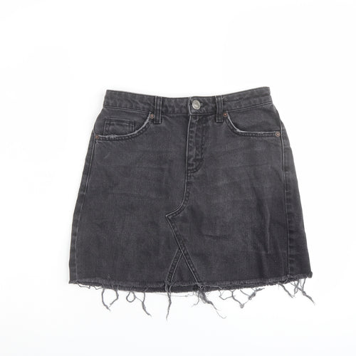 BDG Womens Grey Cotton Mini Skirt Size XS Button
