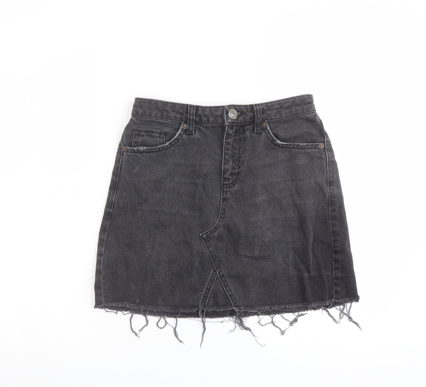 BDG Womens Grey Cotton Mini Skirt Size XS Button