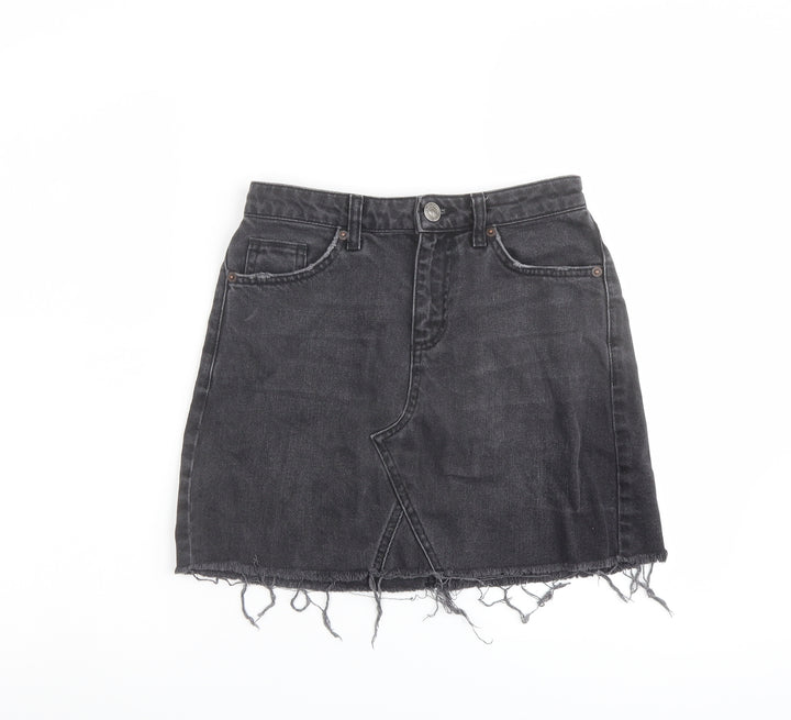BDG Womens Grey Cotton Mini Skirt Size XS Button