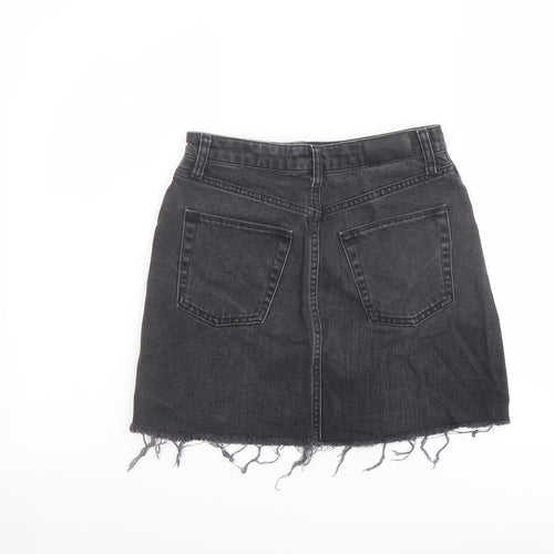 BDG Womens Grey Cotton Mini Skirt Size XS Button