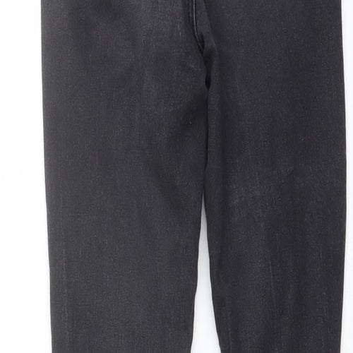 Topshop Womens Grey Cotton Skinny Jeans Size 25 in L25 in Regular Button