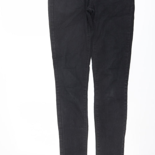 Denim & Co. Womens Black Cotton Skinny Jeans Size 8 L30 in Regular Button
