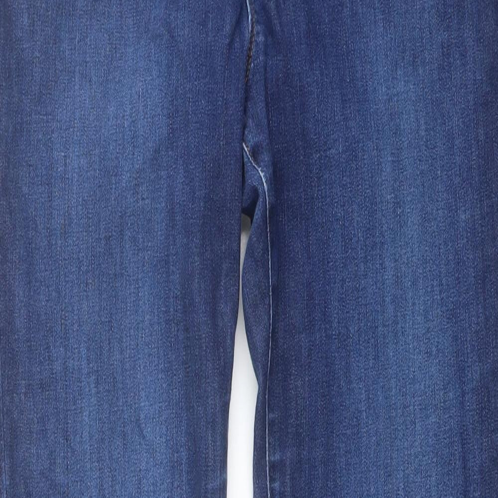 NYJD Womens Blue Cotton Straight Jeans Size 12 L29 in Regular Button