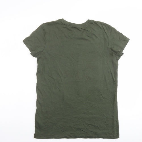 URBN-DEPT Boys Green Cotton Basic T-Shirt Size 13 Years Round Neck Pullover - T-Rex Dinosaur