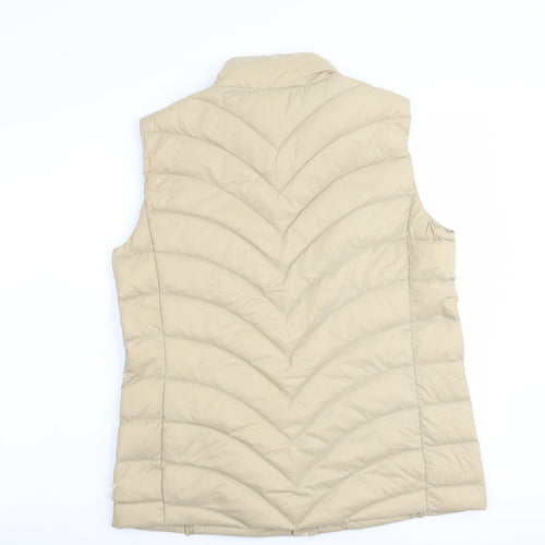 Marks and Spencer Womens Beige Gilet Jacket Size 12 Zip