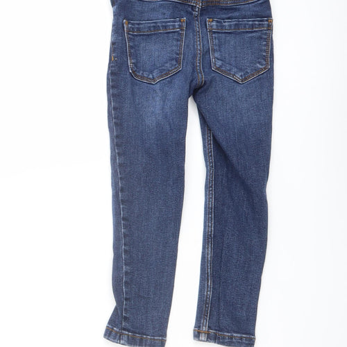 NEXT Boys Blue Cotton Skinny Jeans Size 4 Years Regular Button