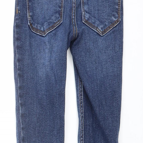 NEXT Boys Blue Cotton Skinny Jeans Size 4 Years Regular Button