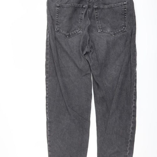 Pull&Bear Womens Grey Cotton Straight Jeans Size 10 L24 in Regular Button