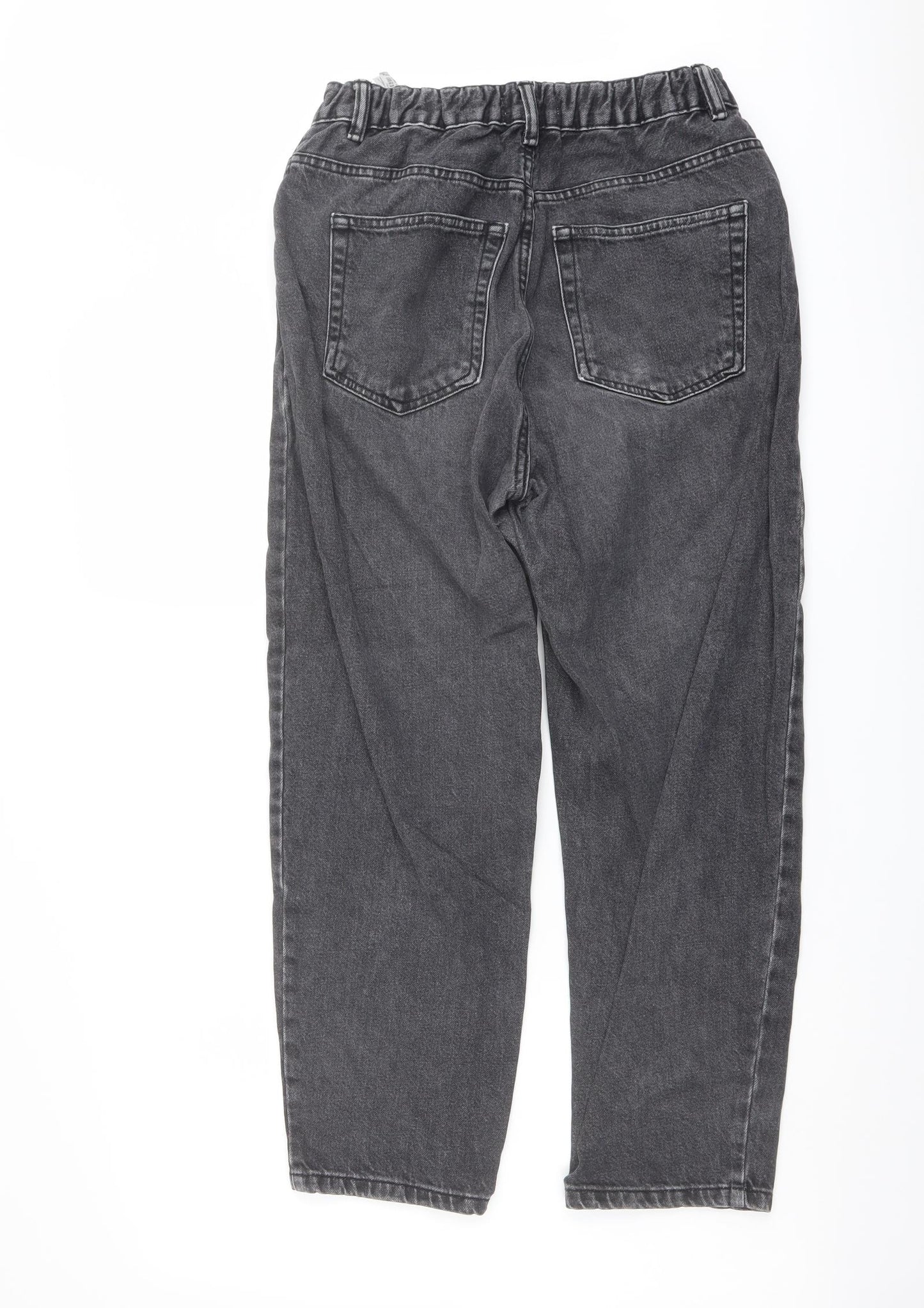 Pull&Bear Womens Grey Cotton Straight Jeans Size 10 L24 in Regular Button