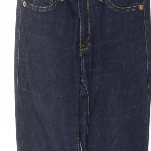 Fragile Womens Blue Cotton Skinny Jeans Size 32 in L27 in Regular Button