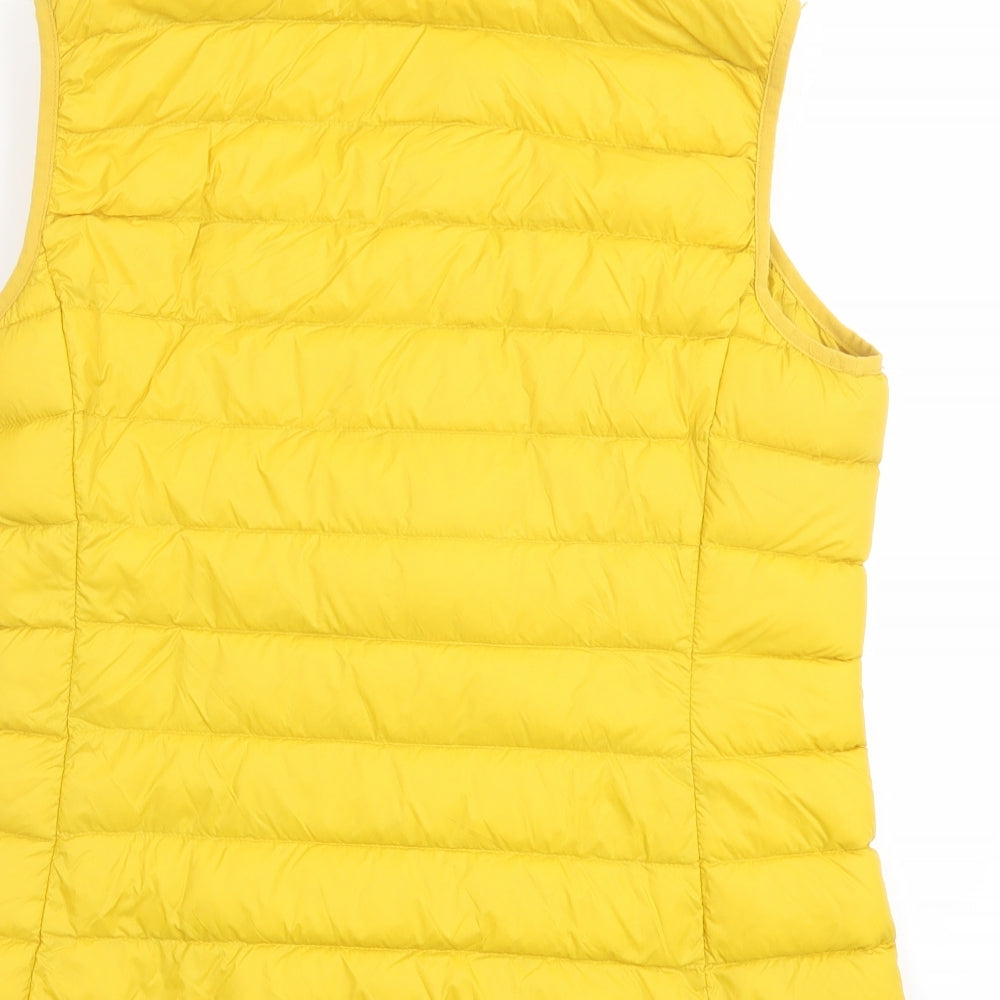 Marks and Spencer Womens Yellow Gilet Jacket Size 12 Zip
