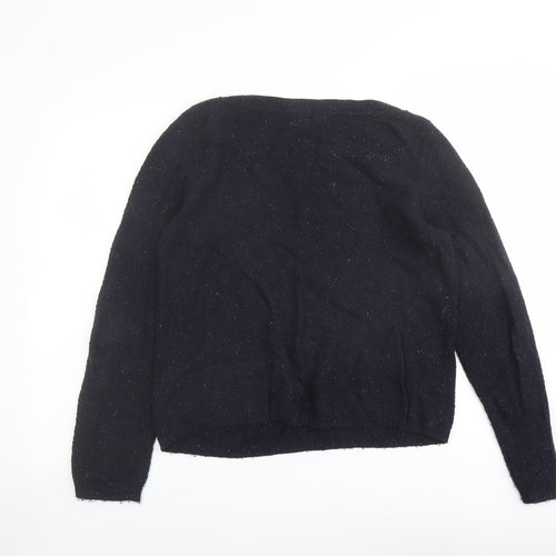 Fat Face Womens Blue Round Neck Cotton Pullover Jumper Size 12