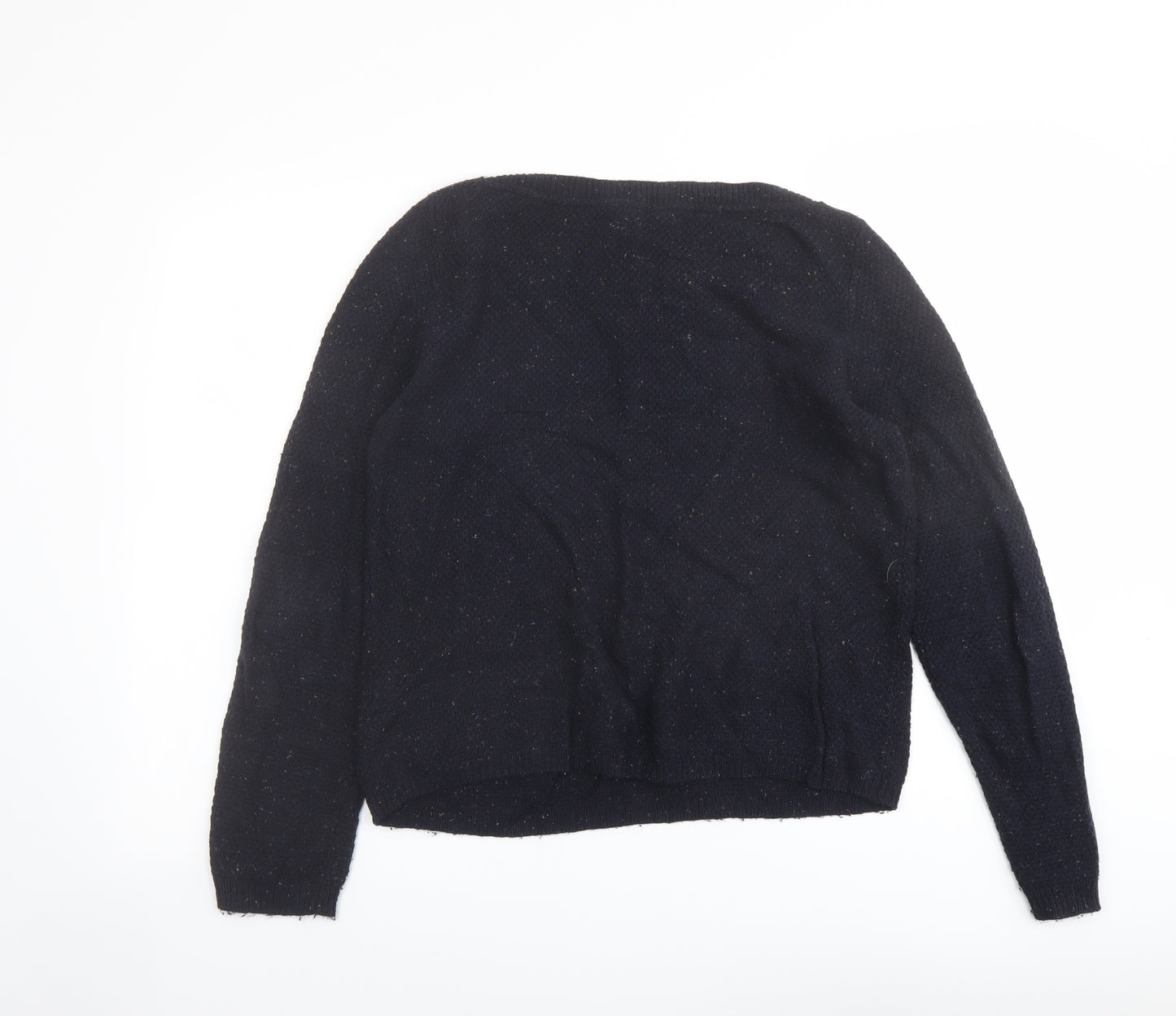 Fat Face Womens Blue Round Neck Cotton Pullover Jumper Size 12