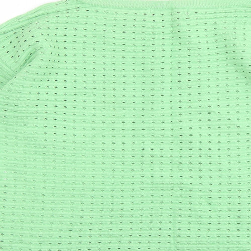 NEXT Womens Green Round Neck Cotton Pullover Jumper Size 10