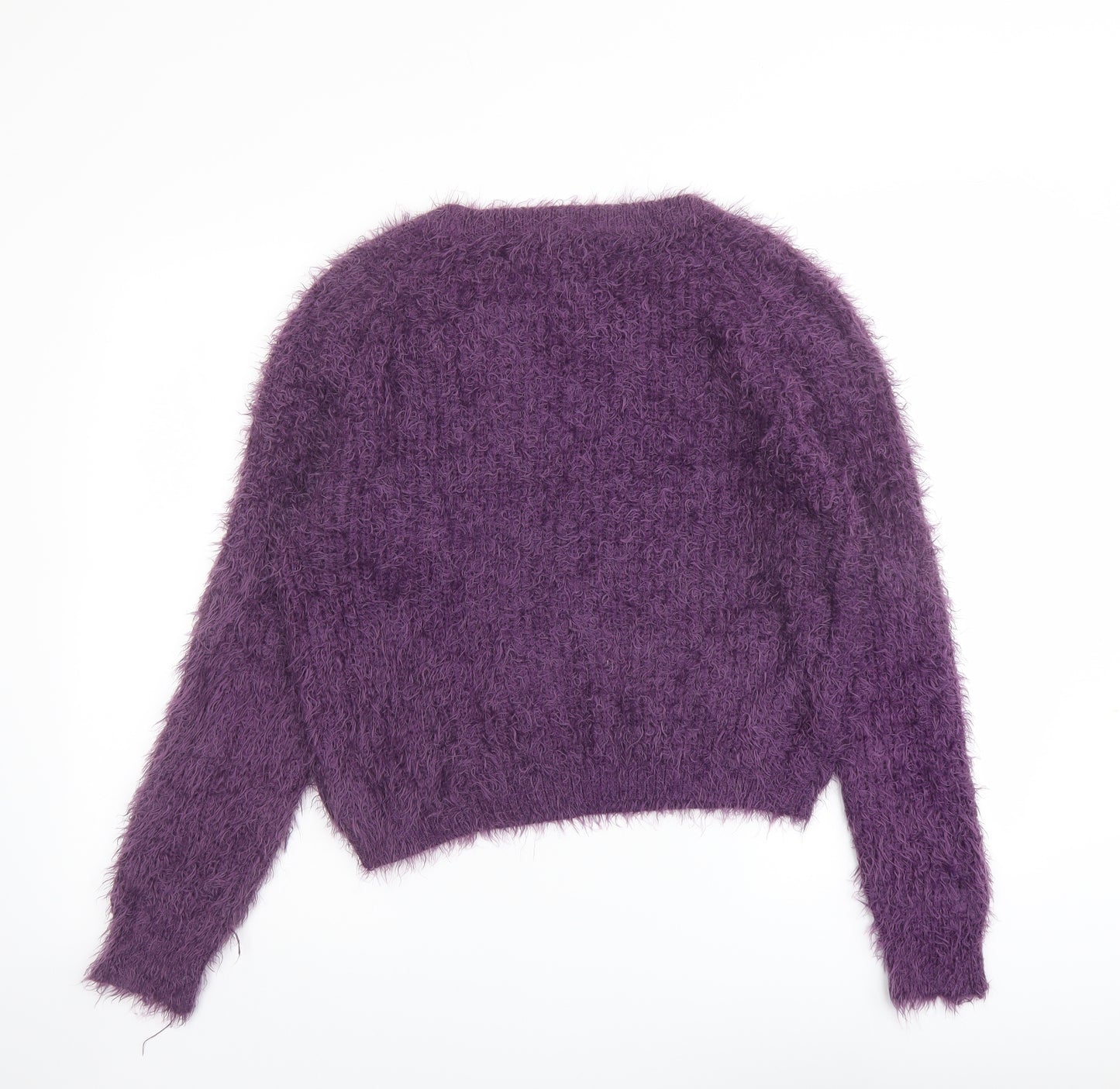 New Look Girls Purple Round Neck Nylon Pullover Jumper Size 12-13 Years Pullover