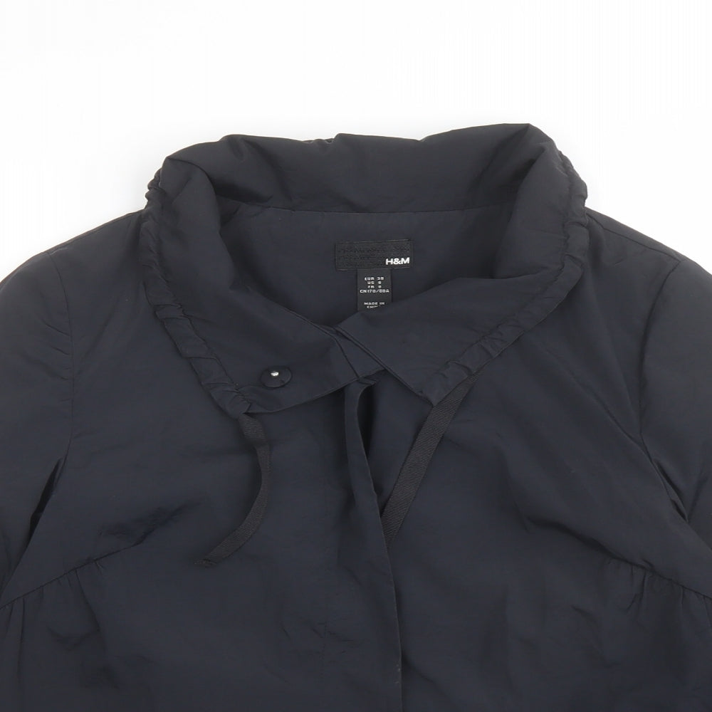 H&M Womens Blue Jacket Size 10 Snap